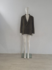 Roland Mouret Khaki Blazer UK 20 EU 48 Double Breasted Jacket Buttoned Pockets