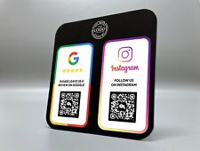 Custom Multi-Link Review Plaque With QR Code & NFC, Tap or scan Review sign