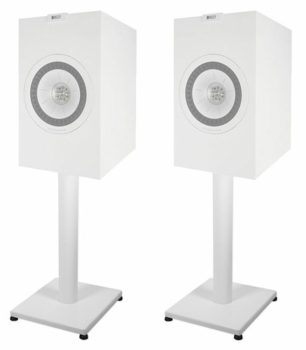 Pair steel white stands - steel,