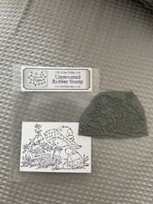 Lili of the valley unmounted rubber stamp ~ Bear With Barrow