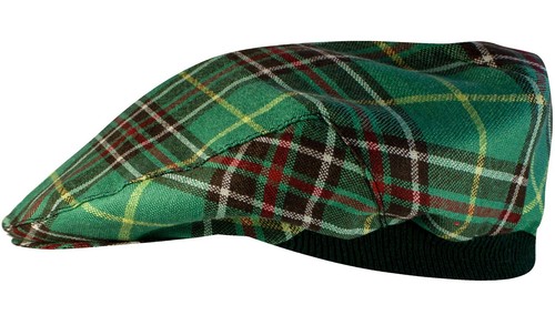 Mens tartan flat - flat, cap