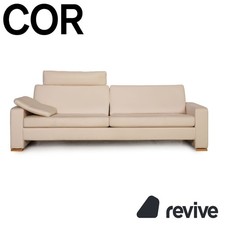 Cor Conseta Fabric Sofa Cream Three-Seater Couch