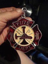 Vintage Stained Glass Fire