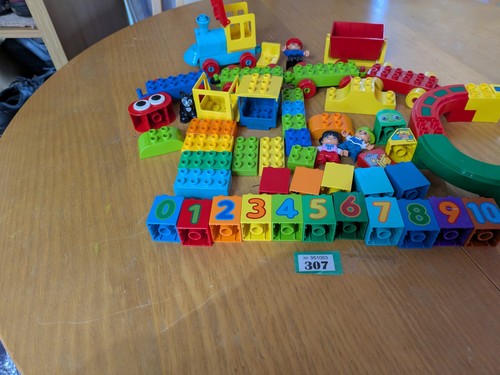 Duplo train cat 3figures - duplo, train,