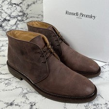 RUSSELL & BROMLEY Mens Brown Chorley Lace Up Chukka Boots SIZE UK8 EU42 Leather