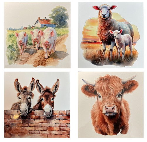 Farm animals ceramic - farm,
