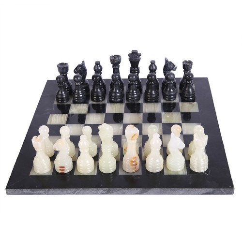 Marble chess set - chess, black