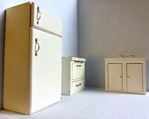 Dollhouse miniature white - dollhouse,