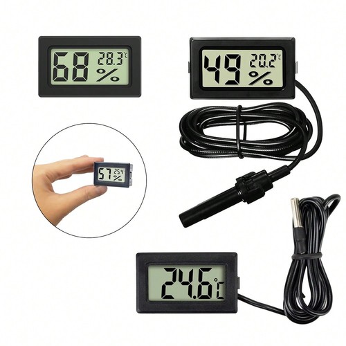 1pc black digital - black, thermometer