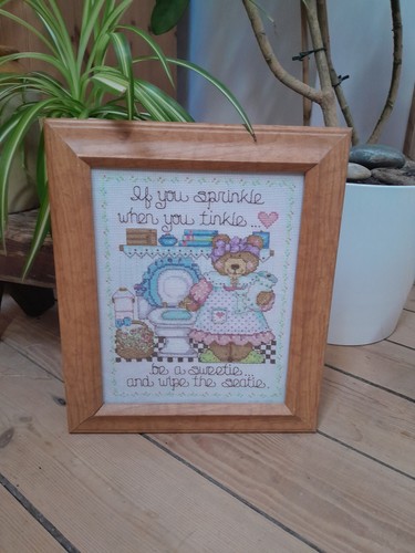 Vintage framed cross stitch - vintage,