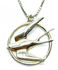 Vintage 1978 MMD Magnus Maximus Designs ST Silver Swallow Bird Pendant