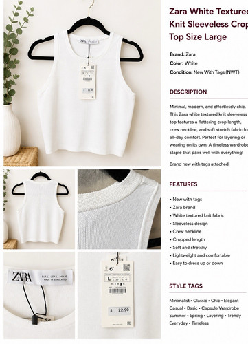 Zara white cotton - zara,