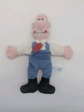 Wallace & Gromit Plush Soft Toy Dungarees 10” Born To Play Beanie Vintage 1989