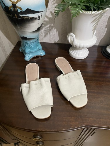 White leather ladies slip - white,