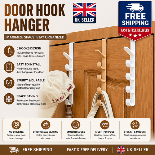 Over door clothes hanger rack - door,