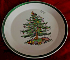 VINTAGE  SPODE  CHRISTMAS  TREE    1   PIZZA     PLATES  10" SECONDS AS SHOWN