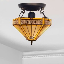 Yellow Hexagon Shape Tiffany