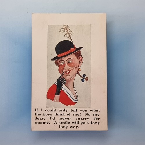 Comic postcard c1927 spinster - c1927,