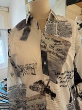 Newspaper Print Ladies Shirt