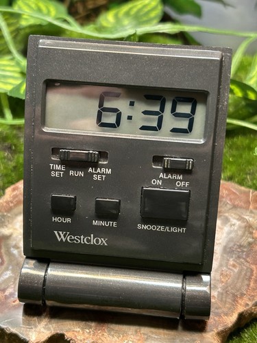 Vintage black westclox compact - westclox,
