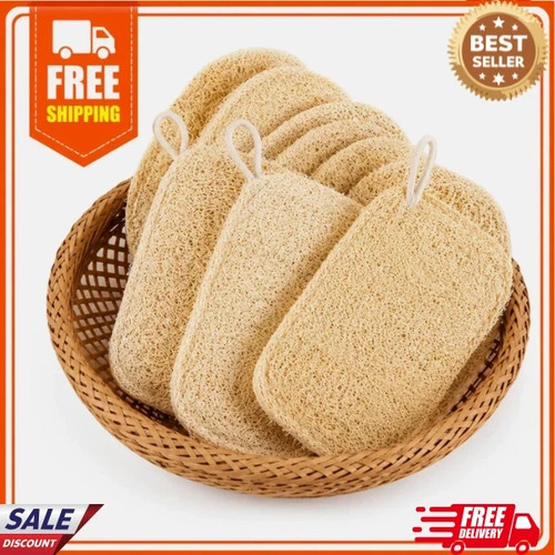 Pack natural loofah sponges - loofah,