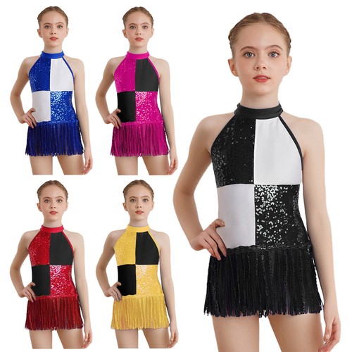 Girl latin dance sequins - uk,