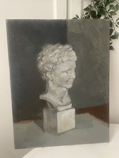 Roman Bust Oil Painting On