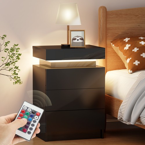 High gloss drawer bedside - gloss,