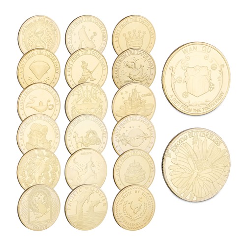 Tooth fairy coin - golden, set
