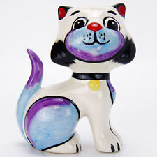 Lorna Bailey Queenie Cat Figure - Hand Painted Ceramic 13cm