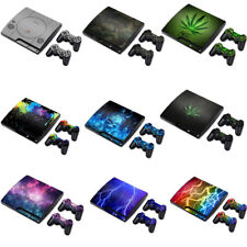 Skin Decal Sticker Cover for PS3 Slim PlayStation 3 Slim Console  &2 Pads skins