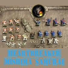 Heartbreaker MISHIMA SAMURAI Lot - 22 Metal Miniatures + Vehicle 90s 28mm M13