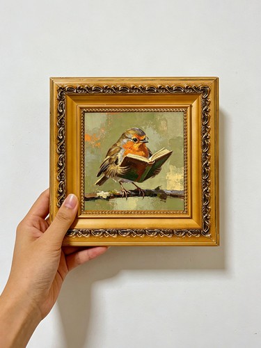 Charming robin bird oil - robin,