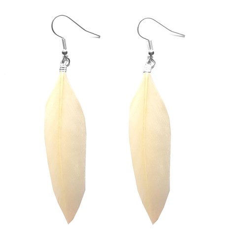 Feather earrings multi colour - feather, earrings,