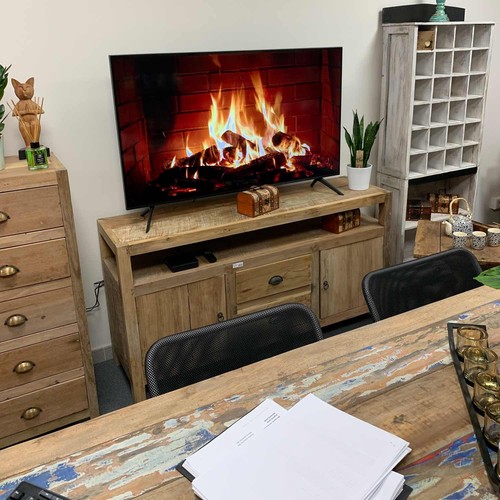 Large stand recycled wood - tv,