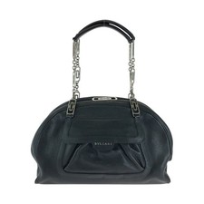 BVLGARI Logo Leather Tote Bag