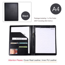 Conference A4 Genuine Leather Portfolio Folder Business Executive File Folder fo