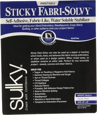 Sulky Sticky Fabri Solvy Stabilizer-20 X36, White, 20" X 36" 20 X 36, White 