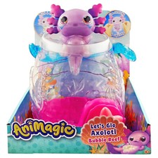 Animagic Let's Glo Axolotl Bubble Reef Set Stretchy & Squishy Toy Kids Ages 4+