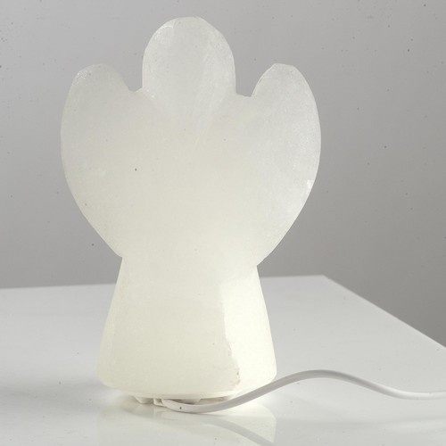White salt lamp angel - white,