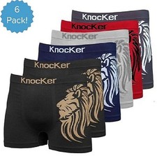 6 Mens Seamless Boxer Briefs