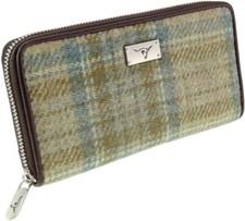 Harris Tweed Wallet, Large Zip