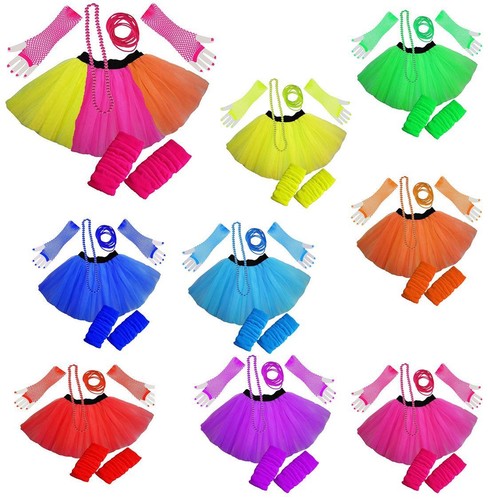 Womens neon layer tutu skirt - 2,