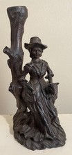 ANTIQUE WOOD CARVING OF A