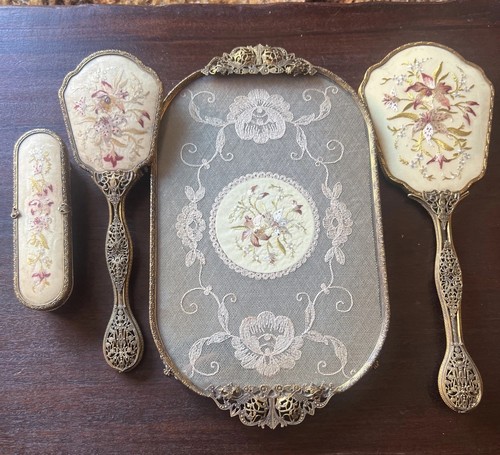 Vintage embroidered filigree - vintage,