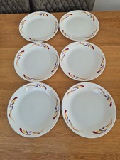 6x Vintage CORELLE Celebration Dinner Plates 10" Break & Chip Resistant Vitrelle