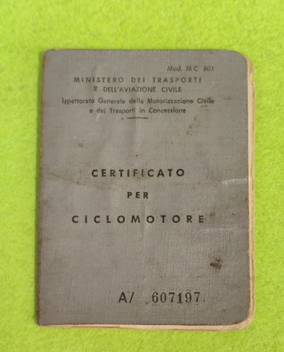 Original certified booklet - certified,