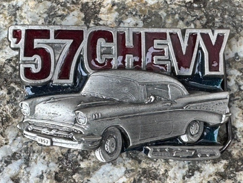 Pewter chevy belt - pewter, buckle