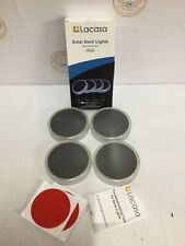 Lacasa Solar Decking Lights, 30LM 4 Pack Solar Powered LED Step Lights Warm.