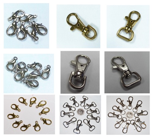 Silver gold lobster swivel - &,